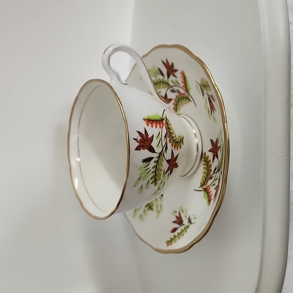 Colclough Teacup and Saucer | Autumn | Bone China | Vintage Teacup  - Picture 3 of 6